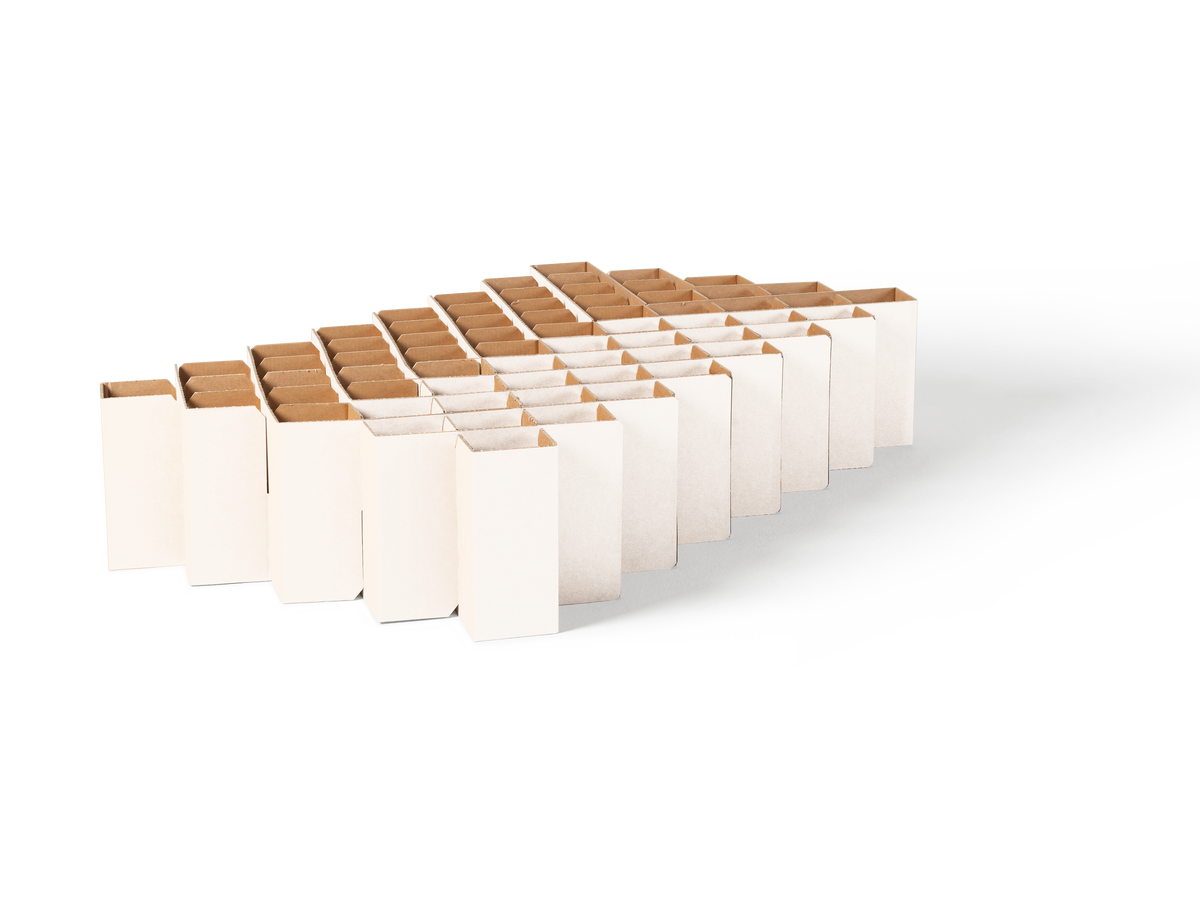 set up bed frame for Bett 2.0, which is eco-friendly, 100% recyclable cardboard furniture manufactured by RIAB USA